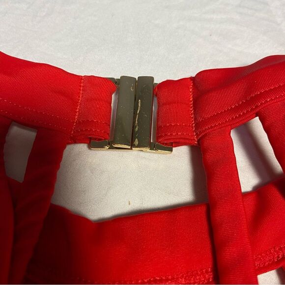 Enisa Contour Plus Bikini Top 40D Adore Me Super Strappy Chest Strap Swim Bra - Picture 7 of 8